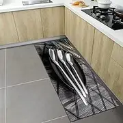 Non Slip Bath Mat Nordic Kitchen Mat Home Entrance Doormat Bedroom Living Room Decoration Long Rug Hallway Bathroom Balcony Floor Anti-Slip Carpet Non Slip Mat (Color : RX-12, Size : 60cmx180cm)
