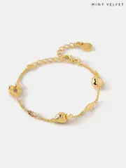 Mint Velvet Gold Tone Fruit Charm Bracelet (F87457) | $104