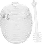 MAGICLULU 1 Set Glass Honey Dispenser Jar with Dipper Lid Versatile Honey Storage Container for Kitchen for Jam Dry Food Stylish Functional Kitchen Decor