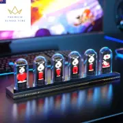 Nixie Tube Clock Night Light IPS RGB Glow Color App Control DIY Screen Digital T