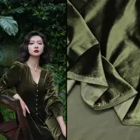 在飛比找蝦皮購物優惠-DIY 手工高檔韓國絨金絲絨布料天鵝絨不倒絨彈力柔軟洋裝旗袍