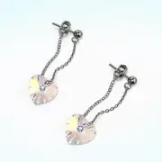 My Love Dangle Earrings Embellished with Crystals from SWAROVSKI® Moonlight