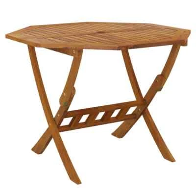 Folding Garden Table 90x75cm Acacia Wood Timber Outdoor Garden Patio Side Lounge