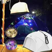 Portable Camping Light String, 49.21FT/15M Lighting lamp for Indoors and Outdoors with RGB and Warm Light, 4000mAh USB Rechargeable Waterproof Lighting, Fairy Lights for Christmas, Party Decoration.