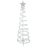 Northlight 4' Spiral Outdoor Christmas Tree with Star Topper, Green Lights