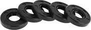 X AUTOHAUX Universal Oil Seal TC Double Lip W Steel Spring Seal Ring Rotary Shaft Seal 15x35x7mm High Pressure NBR Rubber Black 5 Pcs
