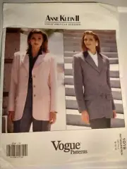 Vogue 1019 Sewing Pattern sz 8-10-12 Anne Klein II Women's Jacket
