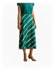 [Trenery] Feather Stripe Mini Twill Skirt in Emerald