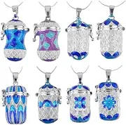[BELLIFFY] Hollow Out Aromatherapy Pendant Diy Pendant Necklace Holder Lock Oil Diffuser Perfume Mini Bottle Case for Necklace