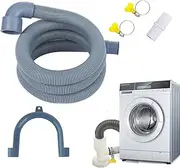 LDBKLGHJ washing machine hose extension, Dishwasher hoses, Drain hose Washing machine Dishwasher 3m - Extension with Connector and Clamps