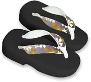 Hajime(一歩) [One Step] [Hajime] Geta Clogs, Soft and Water Resistant, Made of Sponge, XXS Black, Cherry Blossom x Navy, Large Cherry Blossom x Navy Blue (Daisakura x Navy/XXS), Daisakura × Navy, XXS(16.5cm)