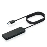 Elecom U3H-FC04BBK USB Hub Ultra Compact and Lightweight Design USB 3.0 A