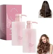 Hairhalo Curl Defining Cream, Moisturizing Curl Defining Cream, Smoothing For Curly & Wavy Hair, Hydrate & Keeps It Down No Frizz, With Shea Butter (2pcs)