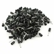 200x 0.5mm2Crimp Cord End Terminal Insulated Bootlace Ferrule Connector Black✦KD