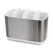JOSEPH JOSEPH EasyStore Steel Large Toothbrush Caddy - White