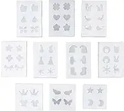 Silicone Mold for Jewels Shapes to Mold - Resin Ear Stud Earrings molds - Epoxy Resin Charms Casting Mould… (10pcs)