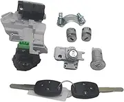 AL078 Complete Lock Set Ignition Switch Door Lock Barrel Trans 2 Keys with 46 CHIP, for Accord, 2008-2011 Auto Ignition Lock Cylinder