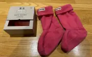 Hunter Kids Rain boot socks Fuscia size small