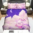 Kirby Flying on The Clouds Doona Duvet Cover Pillowcase Kid Men Bedding Double