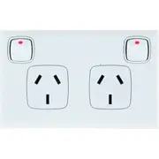 HPM 777PWE Double Powerpoint Double Pole 114x70mm