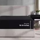 Extra Deep Pocket Full Fitted Sheet 18"-24" Ultra Soft King Size (Black)