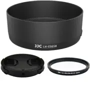 JJC Lens Hood as Canon ES-65B for RF 50mm F1.8 Lens & 43mm Lens Cap & UV Filter