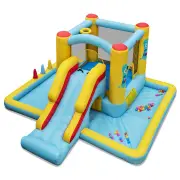 Costway7-in-1 Giant Bouncy Castle with Slide and Tunnel without Blower