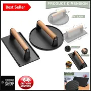 Professional Cast Iron Smash Press for Perfect Burgers & Bacon - Ergonomic Grip