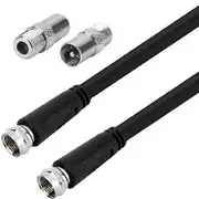 Comsol Antenna Cable F-Type Male to Male with PAL Adapters 3m