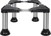 Ailahloe Adjustable Mini Fridge Stand for 17-27 Inch Appliance Washing Machine Stand Base with 4 Strong Feet Heavy Duty Washer and Dryer Pedestals Stand (Black, 12.2" to 13.4" Height)