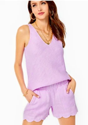 Lilly Pulitzer Large Florin Sleeveless Top Purple Iris. Machine Wash. NIP NWT