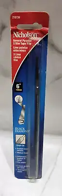 Nicholson 6" High Carbon Steel Single Cut Taper File #21873N Medium Finish NOS