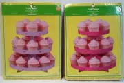 2 Wilton Cupcake display stands, Two 3-tier stands each to hold 24 cup cakes