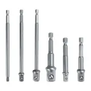 6Pcs Sleeve Connecting Rod Head Socket Adapter Impact Hex Shank Drill Bit