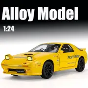 1:24 Mazda RX-7 Alloy Metal Model Car Toy Diecast Collection W/Lights Kids Gift