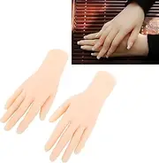 Realistic Silicone Female Hand Model, 1 Pair Practice Hand, Flexible Finger Fake Hand, Mannequin Hands for Jewelry Display, Nail Art, Photography Props, Manicure, Tattoo Training