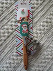 Ciroa Christmas MISTLETOE DOGGIES & SANTA Lg & Mini Spatula & TREE Cutter Set 3