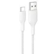 Braided USB-A to USB-C Cable 15W, 3.3ft/1m, White