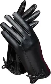 [ESOMAVRIX] 1 Pair Women's Leather Gloves UV Gloves for Nails Fingers Mitts Fingerless Touch Screen Gloves Glove Liners Touchable Hand for Protection UV for Nails Gloves Women Velvet Black/6025