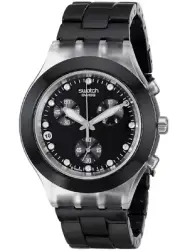 Swatch Men's SVCK4035G Stainless Steel Analog Watch with Black Dial Watch