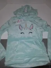 Girl Size 8 Plush Unicorn Hoodie New With Tags