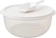 Large Yeast Dough Bowl 6 litres with Pop Lid Mixing Bowl Food Storage Container Salad Bowl with Measuring Scale and Flour Scoop BPA Free