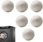 Wool Dryer Balls - Drying Fabric Softener Set of 6,Dryer Balls for Laundry Reusable Anti Clothing Static and Shorten Drying Time