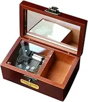 YouTang(TM) Retro Wooden 18-Note Wind-up Musical Box Designed with Leather,Musical Toys,Tune:Swan Lake