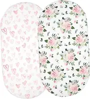 SHOWERORO 2pcs 's Bedspread Bassinet Crib for Mattress Cover Cots Cradle Crib Mattress Cushion Nursery Bedding Changing Pad Cover White Polyester Cotton