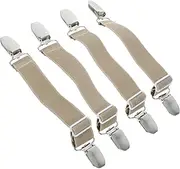 Trouser Clips Cords Suspenders Boot Straps for Women Elastic Mattress Fasteners Waterproof Shoe Covers Windproof Boot Clips Zip Ties Heavy Duty Pant Cable Black Elastic Band