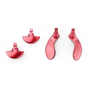 4Pcs Red Back Paddles Interchangeable Back Button For PS5 Edge Controller