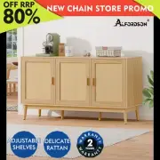 ALFORDSON Buffet Sideboard Cupboard Cabinet Rattan Doors Storage Kitchen Hallway