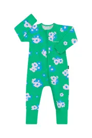 [Bonds] Bonds Newbies Zip Cotton Wondersuit in Garden Club Green Size: Newborn Newborn Garden Club Green