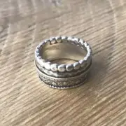 Sundance Catalog Sterling Sampler Ring Size 6